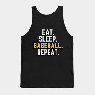 Eat Sleep Baseball Repeat Funny Baseball Player Tank Top